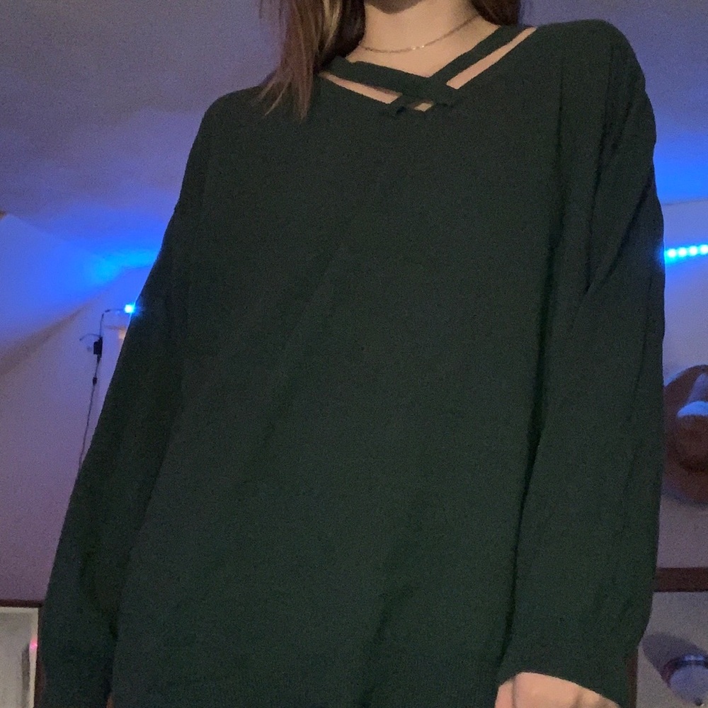 ✨Criss Cross Collar Bone Sweater